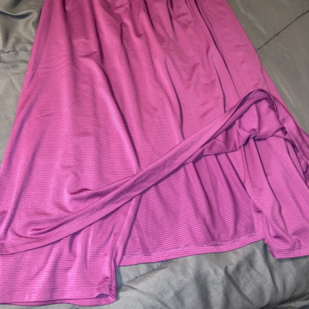mesh purple athletic skirt with built in leggings!